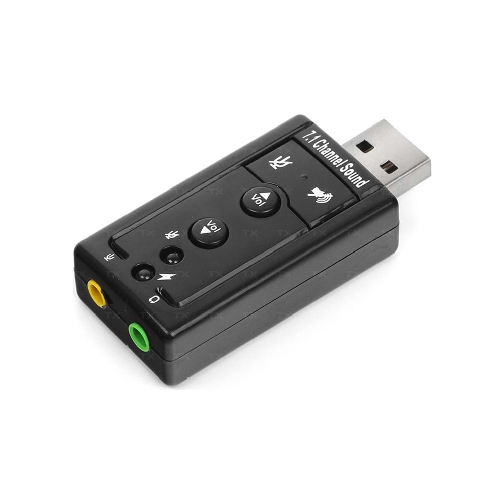 Tx Usb 2.0 7.1 Stereo Ses Efektli Ses Kartı (Windows Ve Mac Destekli)(TXACUSC72)