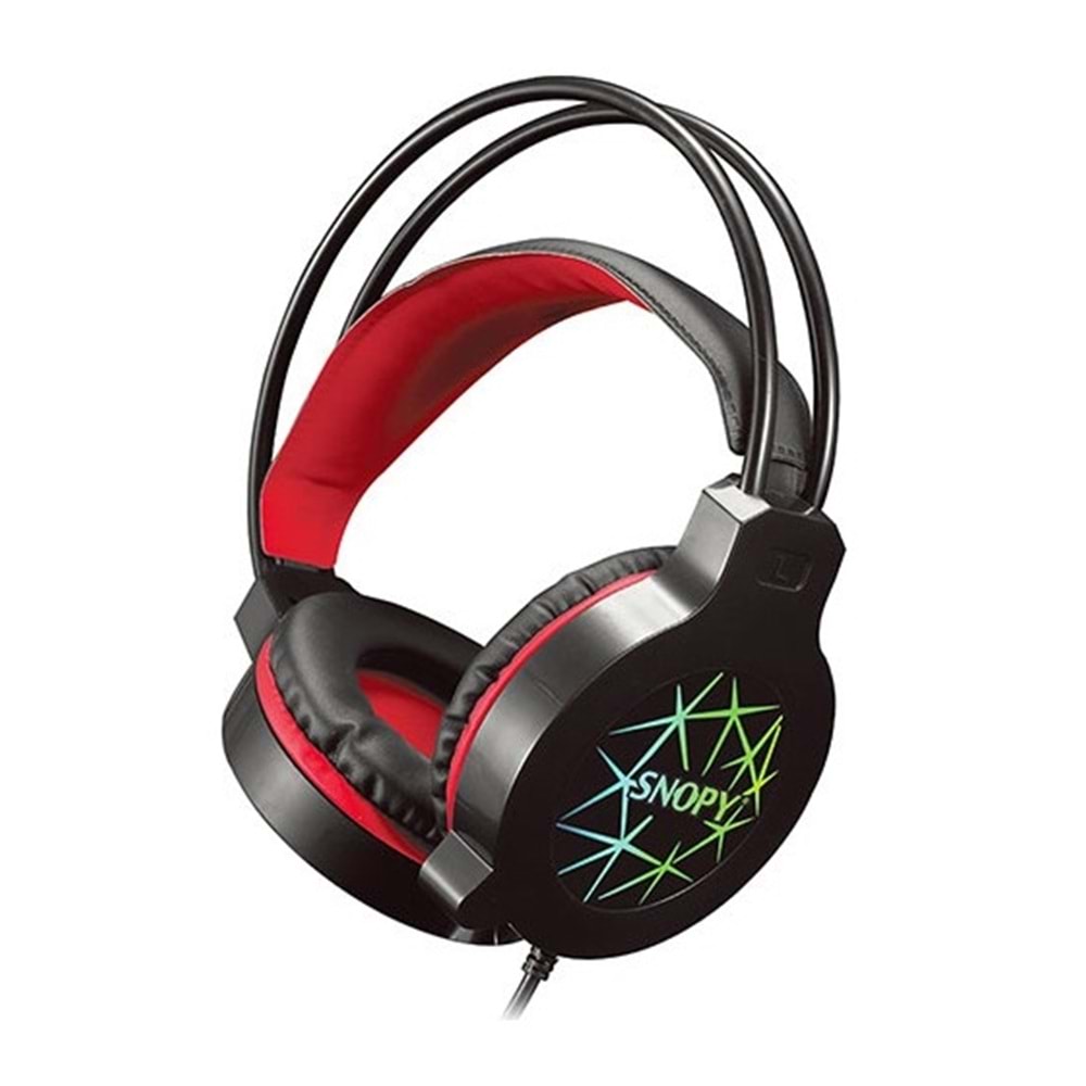Snopy SN-GX7 CRAZY Siyah USB Ledli Mikrofonlu Oyuncu Kulaklığı