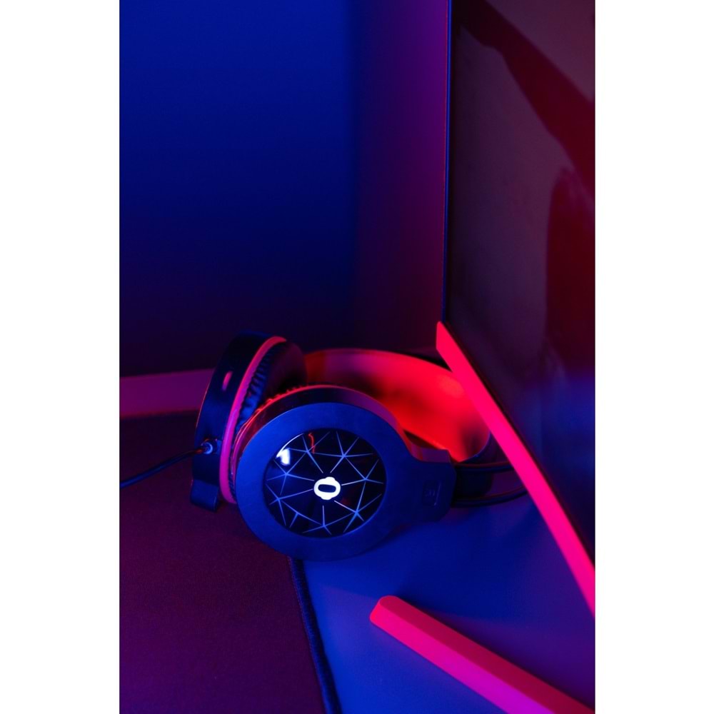 Snopy SN-GX7 CRAZY Siyah USB Ledli Mikrofonlu Oyuncu Kulaklığı
