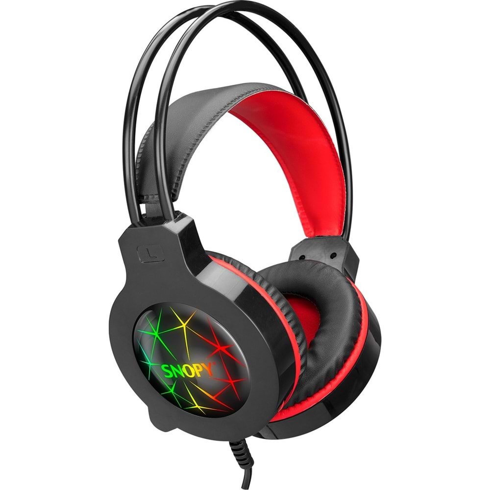 Snopy SN-GX7 CRAZY Siyah USB Ledli Mikrofonlu Oyuncu Kulaklığı