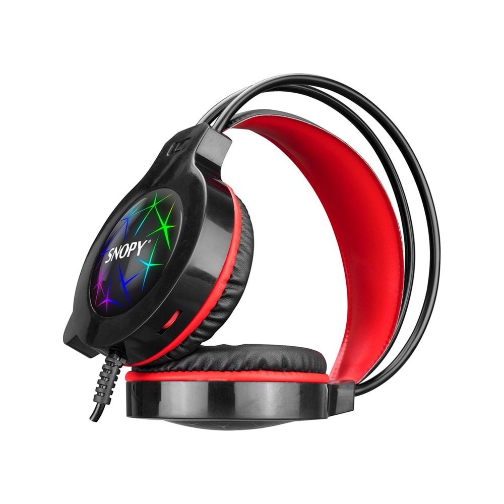Snopy SN-GX7 CRAZY Siyah USB Ledli Mikrofonlu Oyuncu Kulaklığı