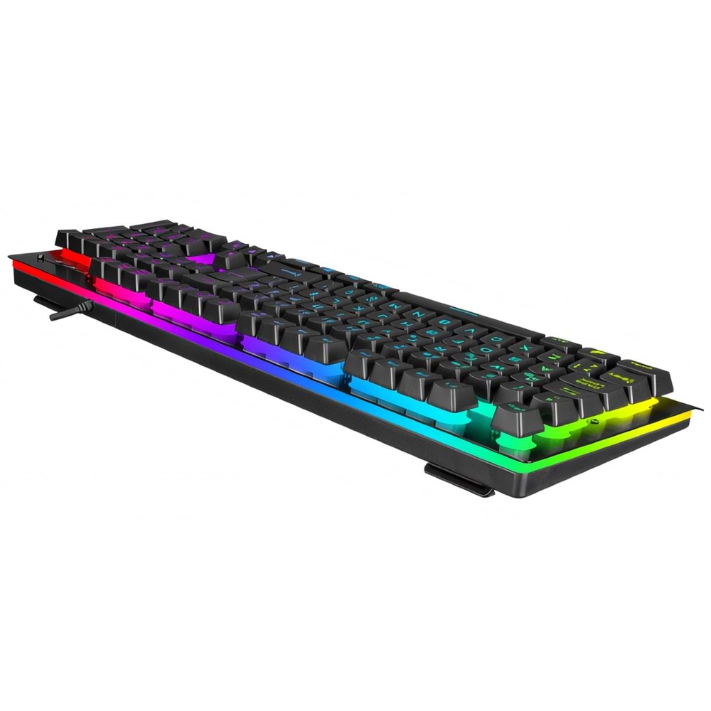 Rampage MIRACLE K2 Siyah USB RGB Aydınlatmalı Q Gaming (Oyuncu) Klavye