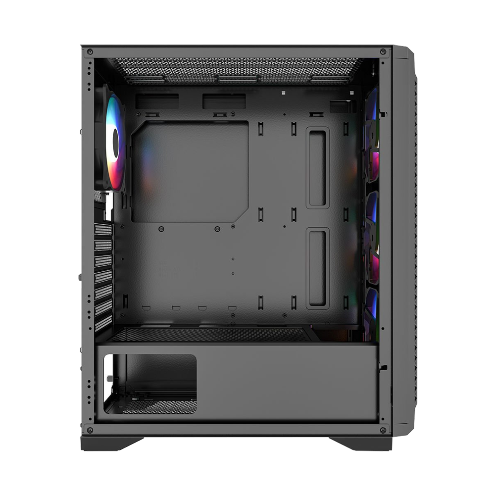 PowerBoost PB-PS5847B 600W USB 3.0 Tempered Glass Mesh RGB Fanlı ATX Mid Tower Gaming Kasa