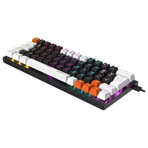 Everest Parley Beyaz/siyah Rainbow Aydınlatma Türkçe Q Blue Switch Elektronik Mekanik Gaming Oyuncu Klavyesi