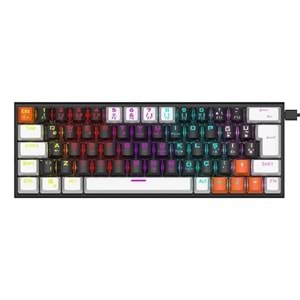 Everest Parley Beyaz/siyah Rainbow Aydınlatma Türkçe Q Blue Switch Elektronik Mekanik Gaming Oyuncu Klavyesi