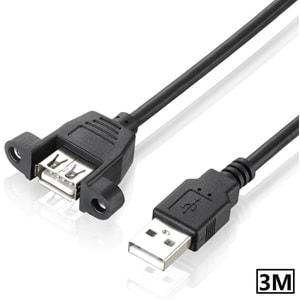 Usb Dişi Erkek Panel Tipi Data Uzatma Kablosu 3 Metre 4889