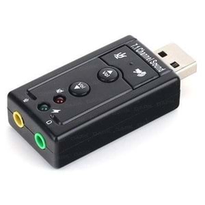7.1 3.5mm USB Ses Kartı Mikrofon Kulaklık Harici 4506