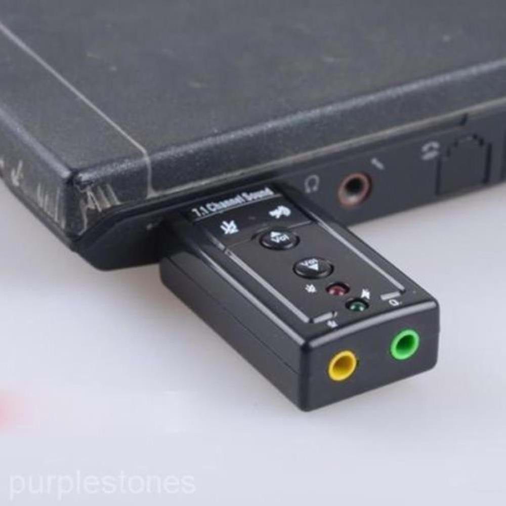 7.1 3.5mm USB Ses Kartı Mikrofon Kulaklık Harici 4506