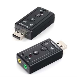 7.1 3.5mm USB Ses Kartı Mikrofon Kulaklık Harici 4506