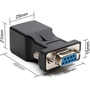 RS232 To RJ45 9 Pin Ethernet Adaptör Ekleme Ek Uzatıcı Extender Çevirici Dönüştürücü 30M 4349