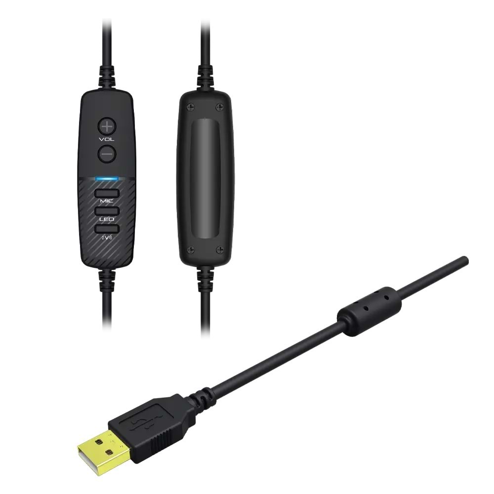 GamePower Mihawk Siyah 7.1 Surround RGB Titreşimli Gaming Kulaklık