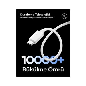 Spigen USB-C to USB-C 1 Metre Kablo 60W Güç / PPS 2.0 Super Hızlı Şarj / 480 Mbps Data Aktarım Hızı Type-C Ekstra Dayanıklı Black