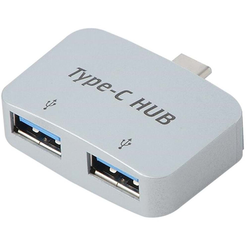 Type C To Usb 3.0 2 Port Hub 3.1 Çevirici Dönüştürücü Çoklayıcı Çoğaltıcı 4493