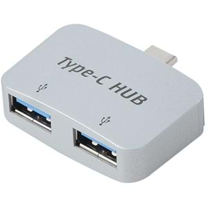 Type C To Usb 3.0 2 Port Hub 3.1 Çevirici Dönüştürücü Çoklayıcı Çoğaltıcı 4493