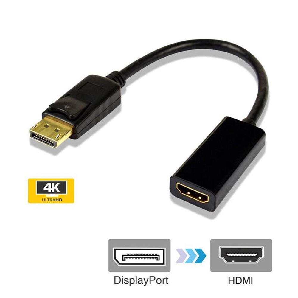 4K Destekli Displayport Hdmi Çevirici Dönüştürücü Adaptör 4810