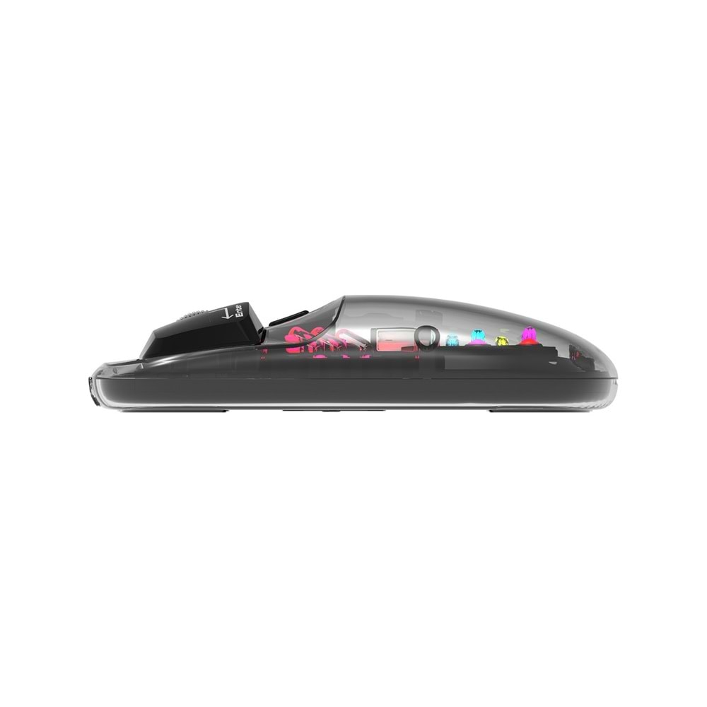 Everest SM-BT89 Opal Şarj Edilebilir Sessiz Siyah Transparan Rgb 2in1 2bt ve 2.4ghz Kablosuz Mouse