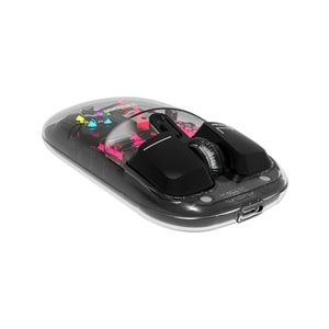 Everest SM-BT89 Opal Şarj Edilebilir Sessiz Siyah Transparan Rgb 2in1 2bt ve 2.4ghz Kablosuz Mouse