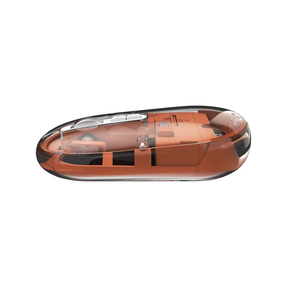 Everest SM-BT29 Glassy Turuncu Transparan Şeffaf 2in1 Bluetooth ve 2.4ghz Kablosuz Mouse