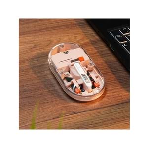 Everest SM-BT29 Glassy Turuncu Transparan Şeffaf 2in1 Bluetooth ve 2.4ghz Kablosuz Mouse