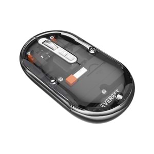 Everest SM-BT29 Glassy USB Siyah Transparan Şeffaf 2in1 Bluetooth ve 2.4ghz Kablosuz Mouse
