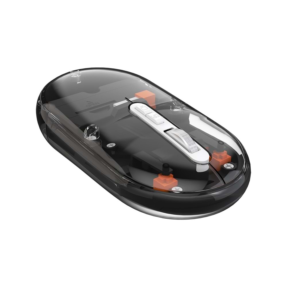 Everest SM-BT29 Glassy USB Siyah Transparan Şeffaf 2in1 Bluetooth ve 2.4ghz Kablosuz Mouse