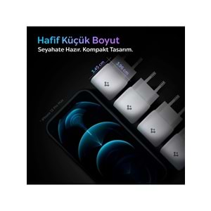 Spigen 20W USB-C Mini Hızlı Şarj Aleti/Şarj Isısını Düşürür GaN Destekli Akım Korumalı Güç Adaptörü iPhone & Android & iPad