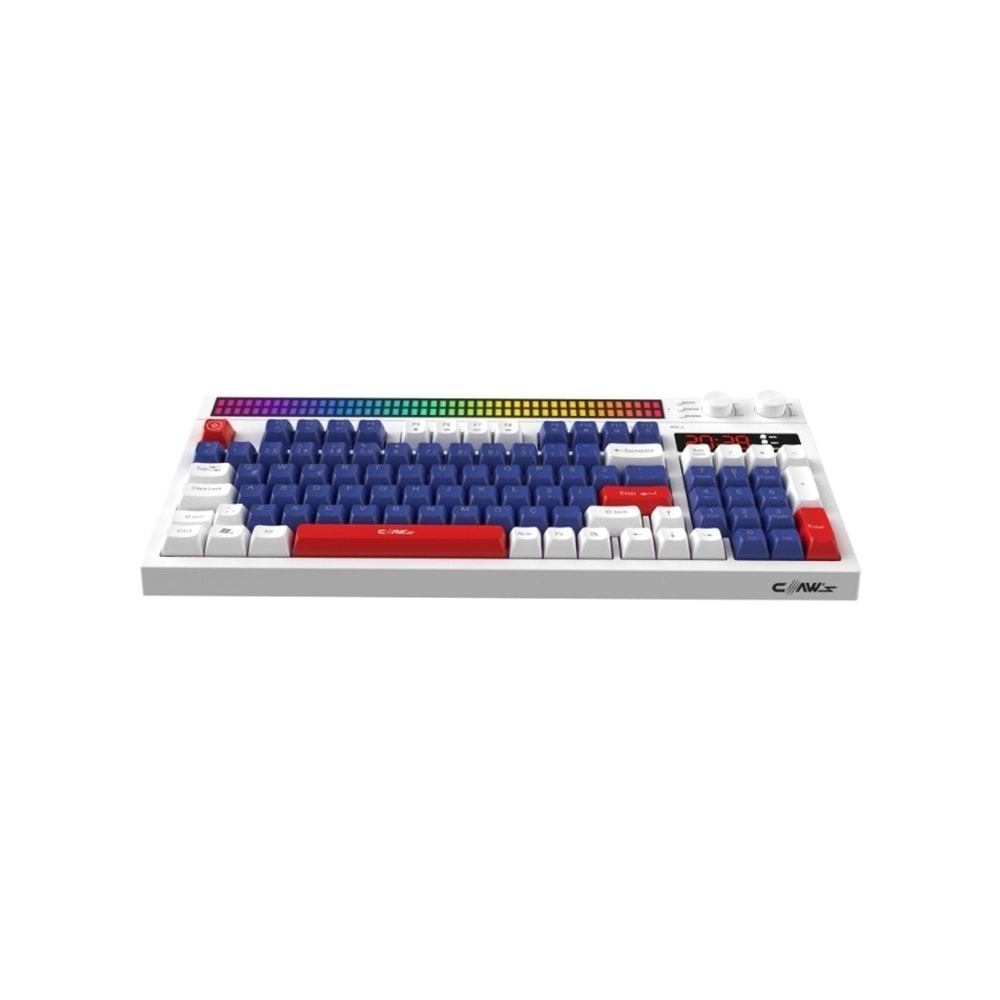 Claw's Spectrum K1 Fonksiyonel Çift LCD Ekran & Çift Rgb - Ses Kontrolcülü Membran 94 Tuşlu Spectrum Rgb Modlu Gaming Klavye