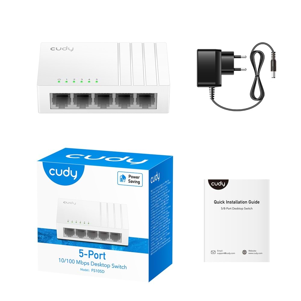 Cudy FS105D 5-Port 10/100 Mbps Desktop Switch