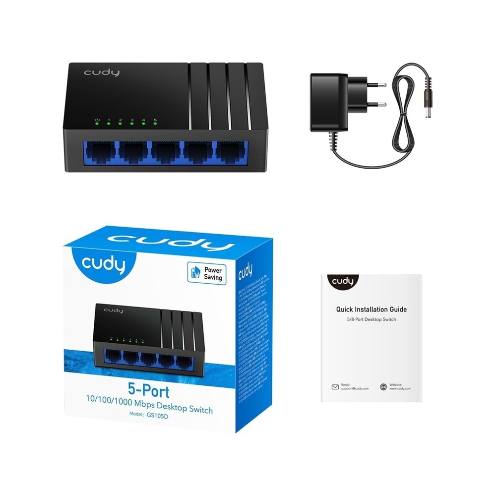 Cudy GS105D 10/100/1000MBPS 5 Port Gigabit Switch