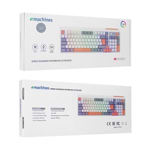 Acer eMachines EAK860 Beyaz USB Rainbow Aydınlatmalı Q Standart Kompakt Klavye