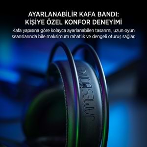 James Donkey 713 Rainbow 7.1 Siyah Gaming Kulaklık