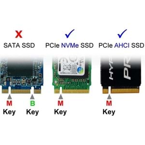 Ngff M Key Nvme Ahci Ssd To Pci-e 3.0 1x 960 Evo Kart Çevirici Dönüştürücü Adaptör 4396