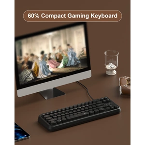 MageGee TS91 Round 61 Tuş RGB Kablolu Membran Türkçe Q Siyah Gaming Klavye