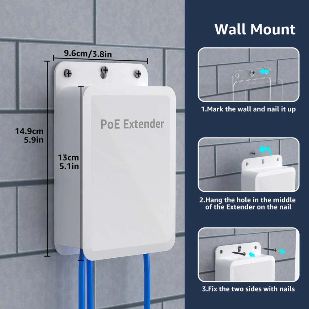 4+1 1 PoE Giriş - 4 PoE Çıkışlı PoE Extender (PoE Çoklayıcı) -Outdoor (104JF)