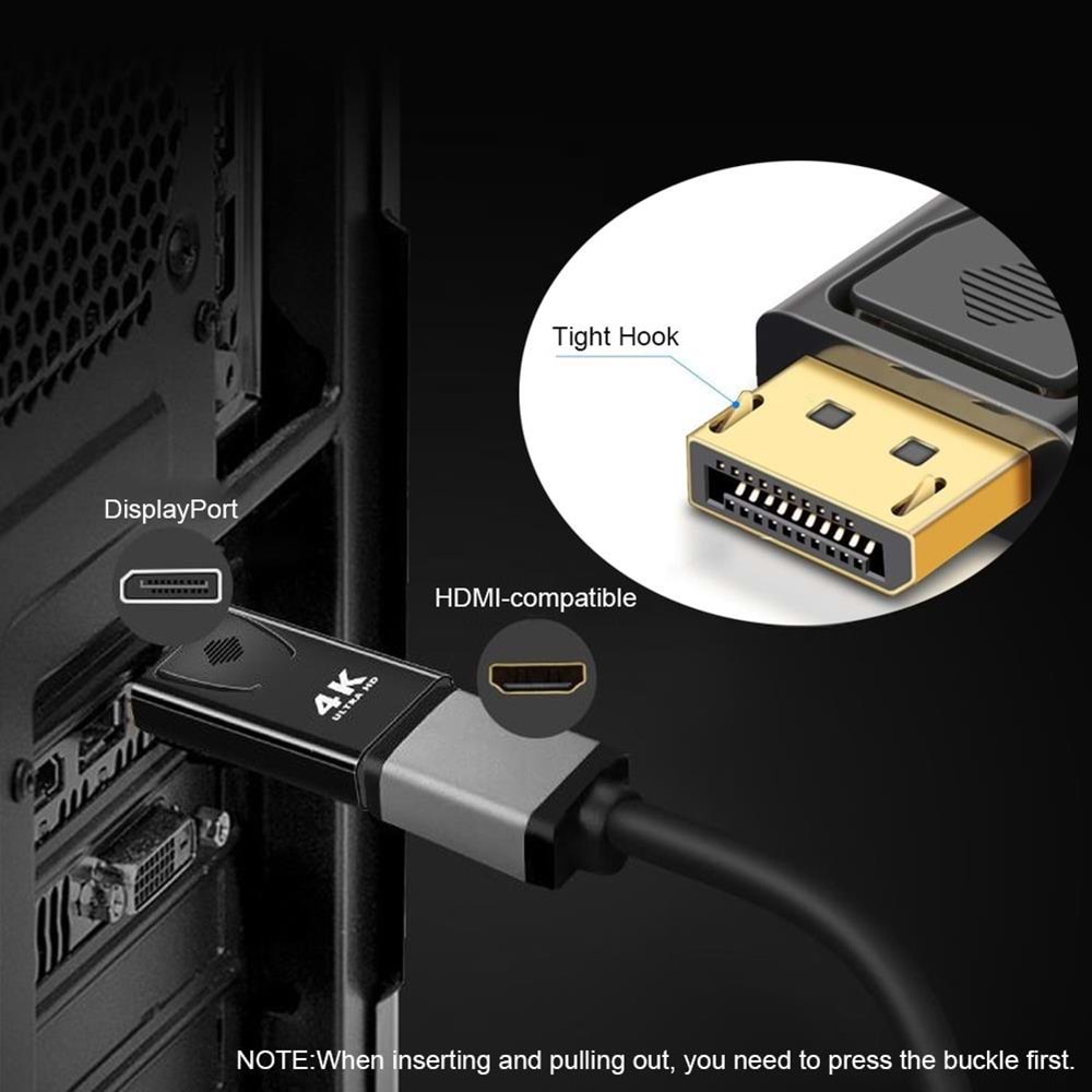 4K Destekli Displayport Hdmi Çevirici Dönüştürücü Adaptör 4946