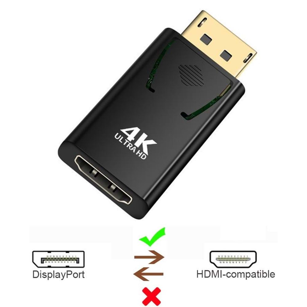 4K Destekli Displayport Hdmi Çevirici Dönüştürücü Adaptör 4946