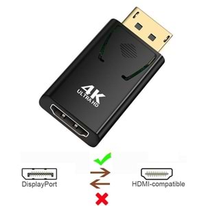 4K Destekli Displayport Hdmi Çevirici Dönüştürücü Adaptör 4946