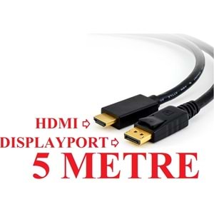 Displayport To Hdmi Çevirici Dönüştürücü Adaptor Kablosu 5 Metre 5108