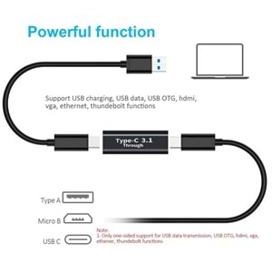 Type C Usb 3.1 Dişi Dişi Çevirici Dönüştürücü Adaptör 5233