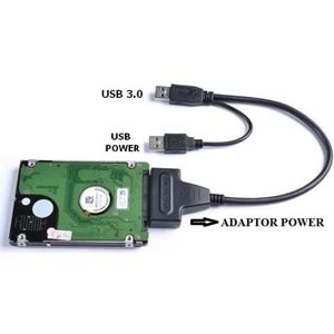 Usb 3.0 2.5 3.5 İnç Sata Hdd SSD Hard Disk Çevirici Dönüştürücü Kablosu 5142