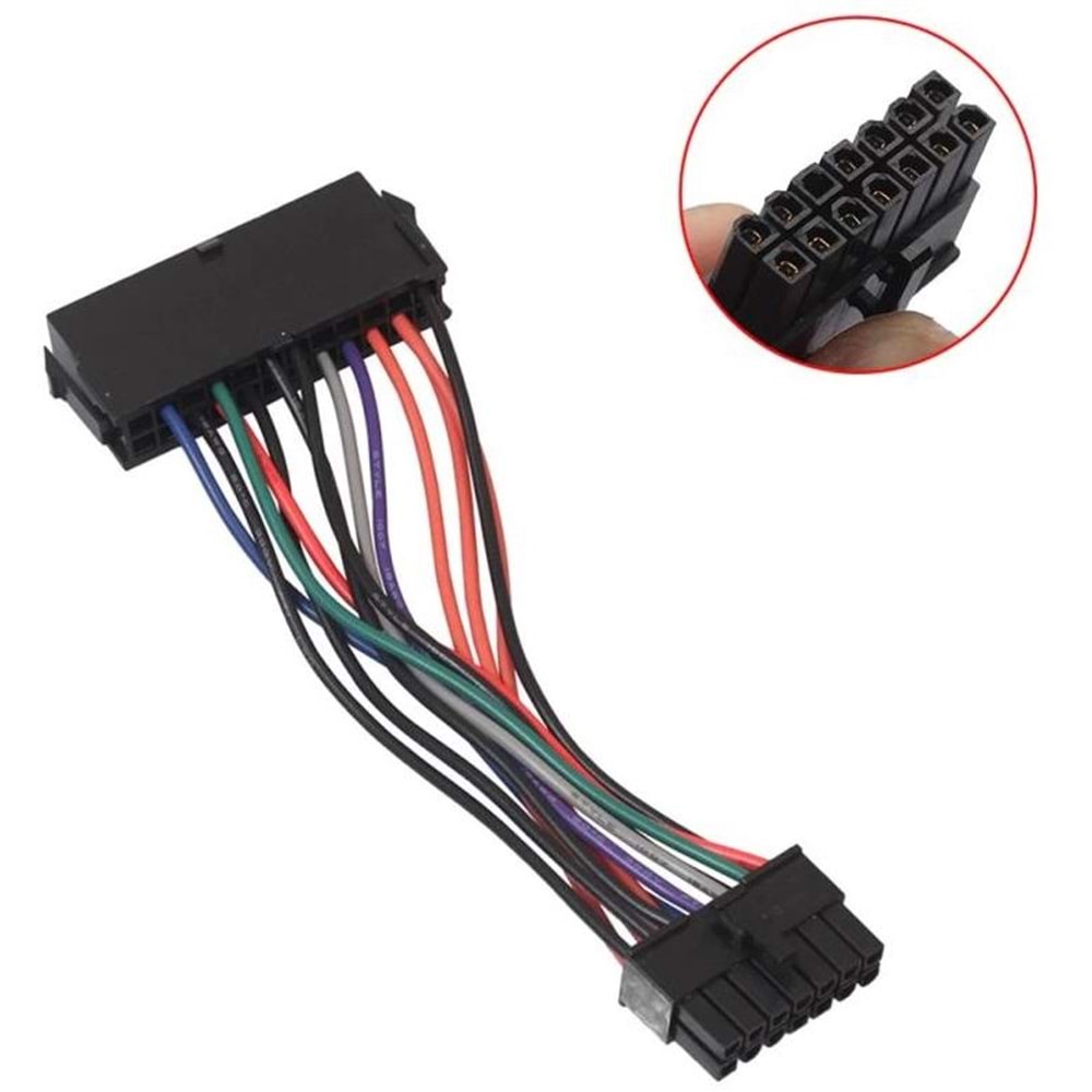 Psu Power Supply 14 Pin To 24 Pin Atx Çevirici Dönüştürücü Adaptör Kablosu 4981