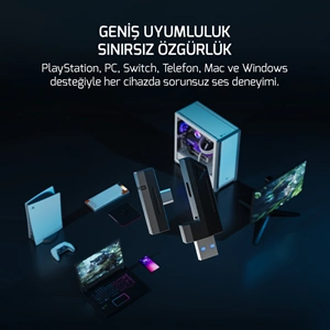 GamePower Kai Titanium Ultra Wireless 360° Surround Hi-Fi Rainbow Gaming (Oyuncu) Kulaklık