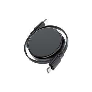 Acefast USB-C to USB-C Makaralı Kablo 60W Güç 0.8 Metre PPS 2.0 - Super Hızlı Şarj - Apple Uyumlu Type-C Şarj Data Kablosu - C13-03 (Acefast Türkiye Garantili)