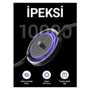 Acefast USB-C to USB-C Makaralı Kablo 60W Güç 0.8 Metre PPS 2.0 - Super Hızlı Şarj - Apple Uyumlu Type-C Şarj Data Kablosu - C13-03 (Acefast Türkiye Garantili)