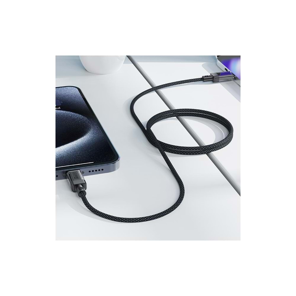 Acefast USB-C to USB-C PD60W Güç 1.2 Metre Kablo PPS 2.0 - Super Hızlı Şarj - Apple Uyumlu Type-C Şarj Data Kablosu - C12-03