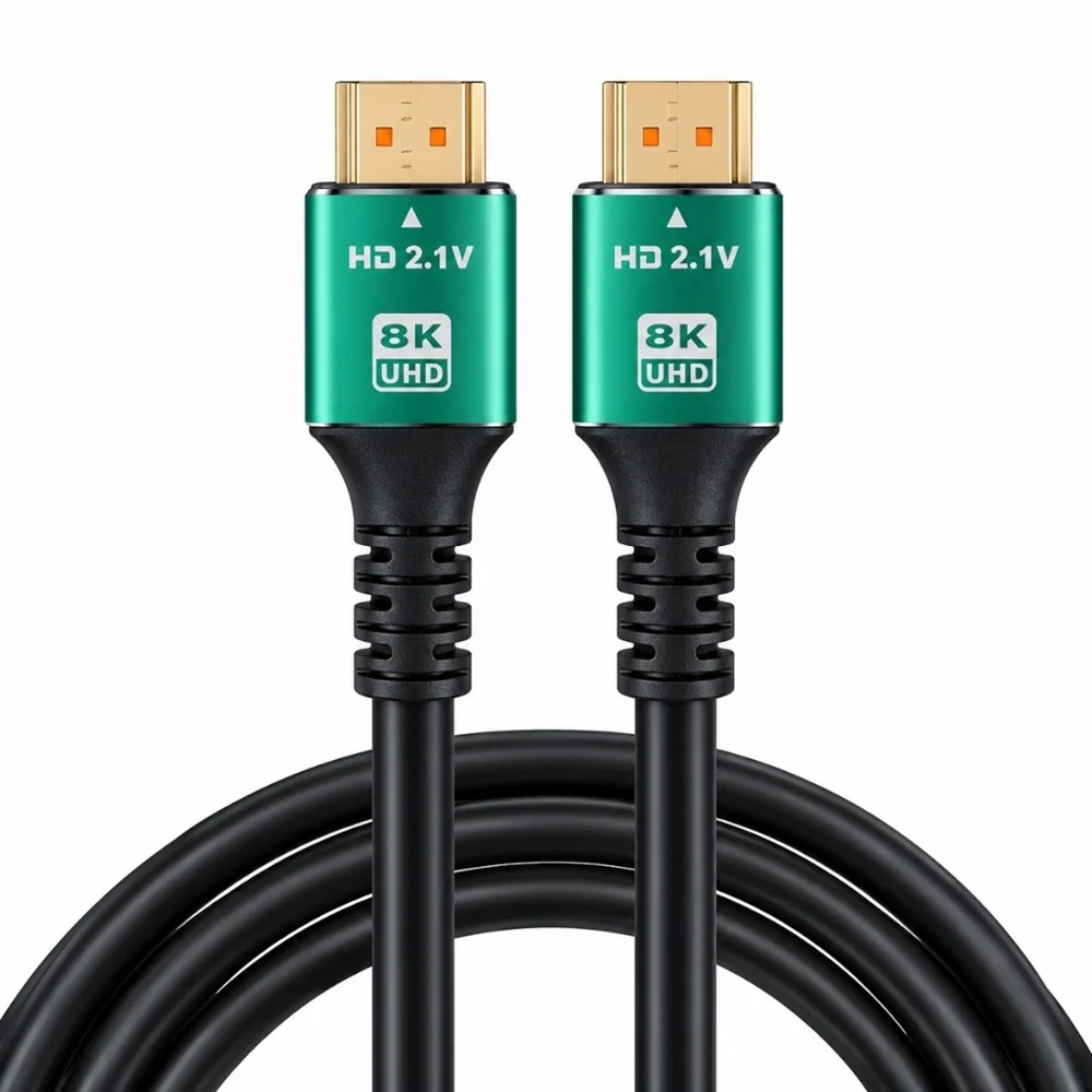 Hdmi 2.1 8K Ultra Hd Kablo 2 Metre 48Gbps 4K 120Hz Altın Uçlu Kablo Led Tv 6122